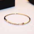 Personalized Initials Bangle Stamped Jewelry Engraved Inspirational Message Bracelets